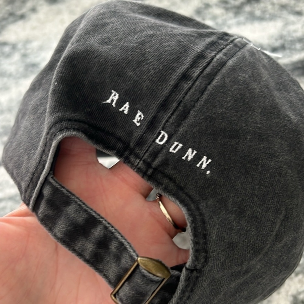 Rae Dunn Snowman Embroidered Black Cap - Picture 2 of 3